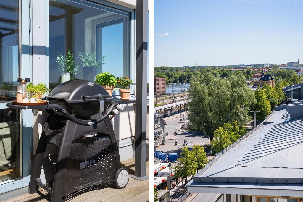 Solig takterrass med sagolika vyer!