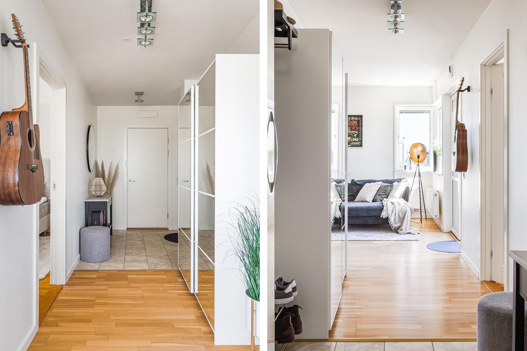 Entréhall med bra förvaring