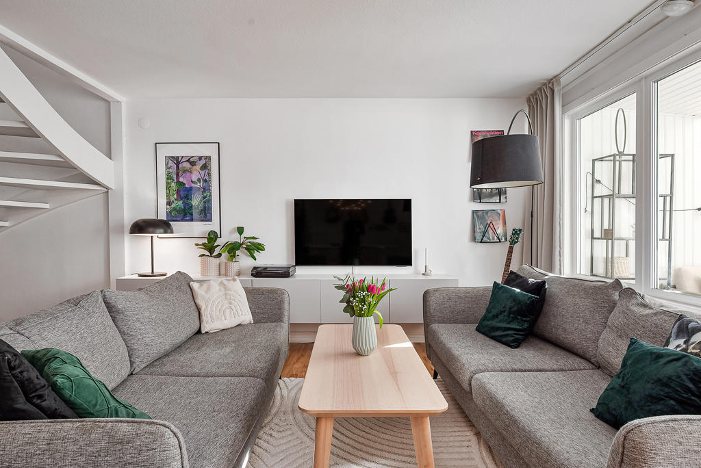 Rymligt och ljust vardagsrum