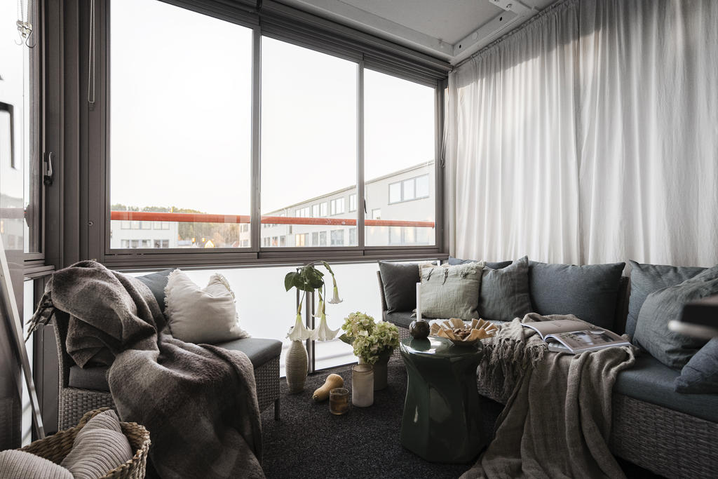 Inglasat uterum i söderläge där man kan njuta stora delar av året