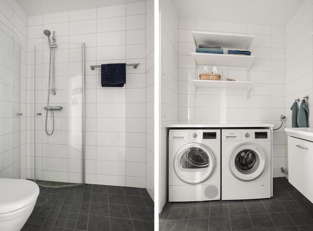 I badrummet finns det även en praktisk tvätthörna