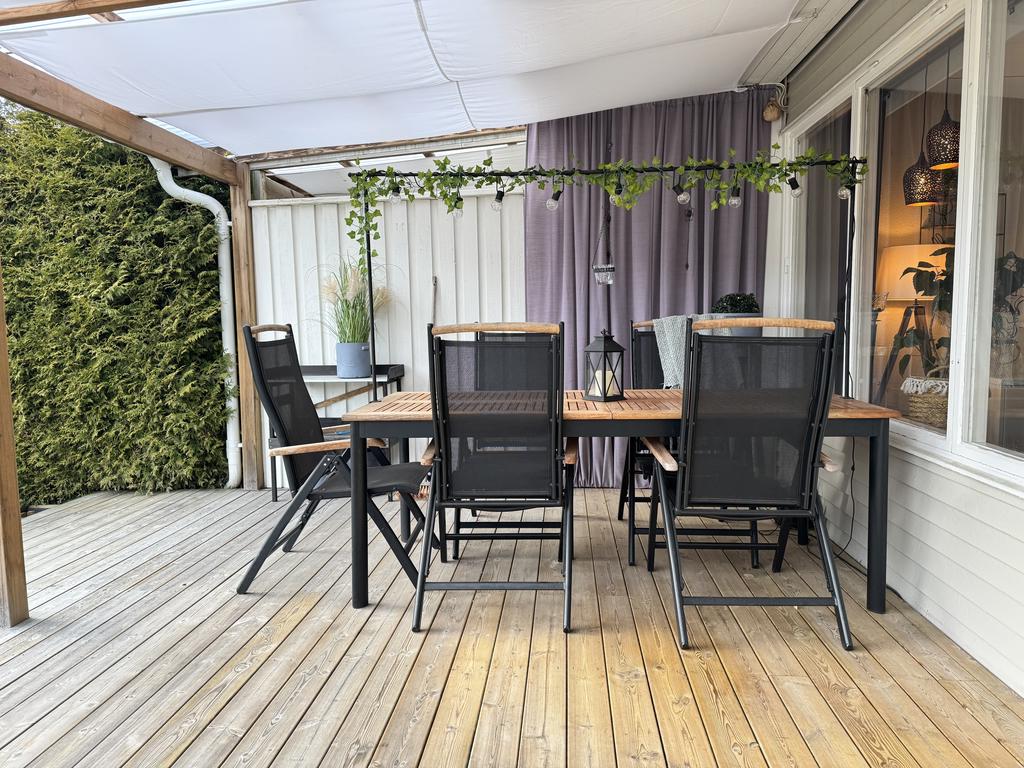 Uteplatsen är under tak