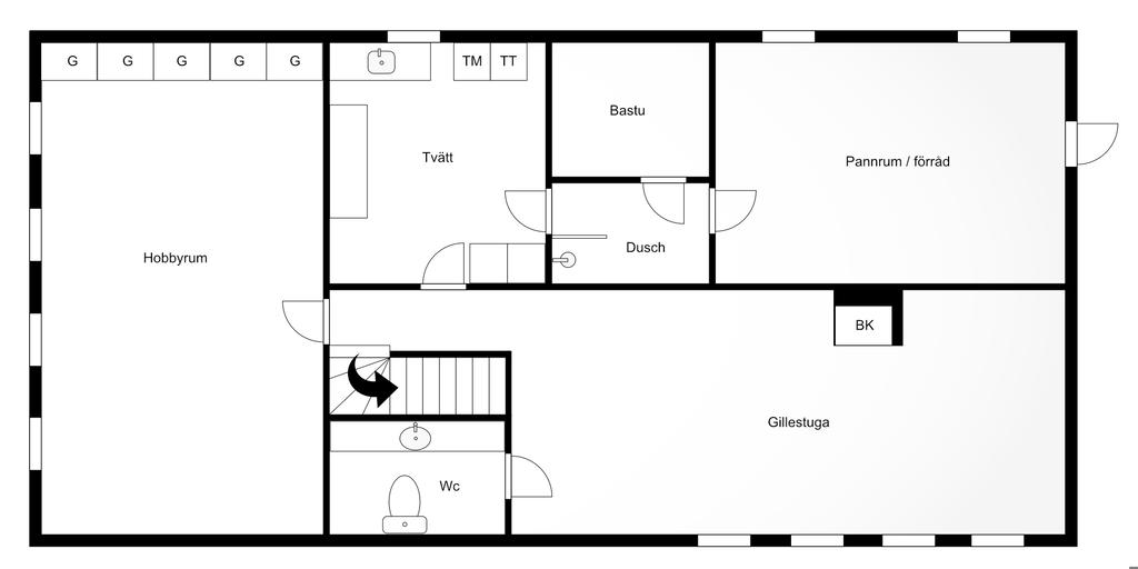 Planlösning källarplan 