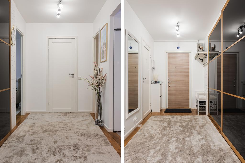 Hall med mycket förvaring