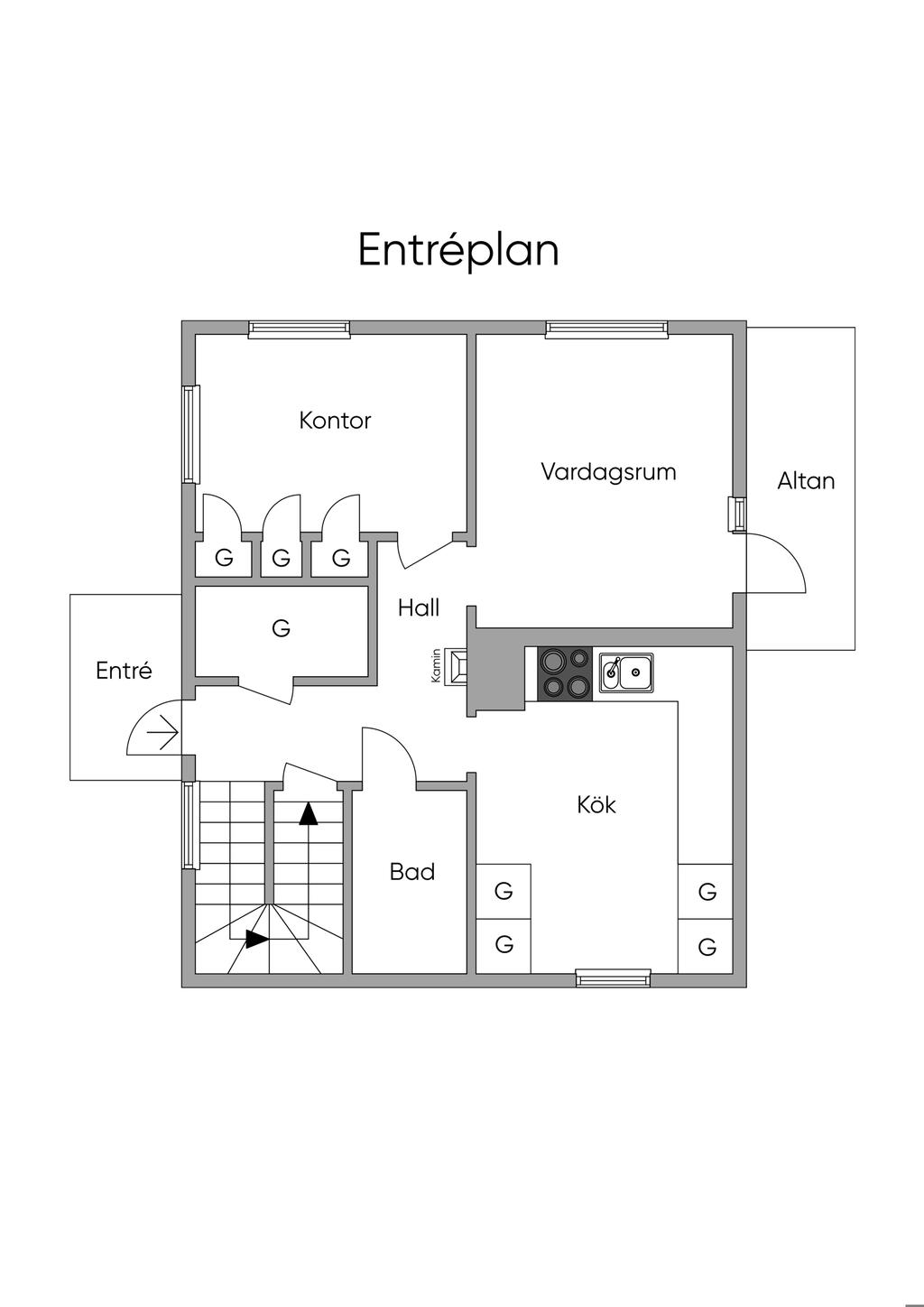 Planritning Entréplan