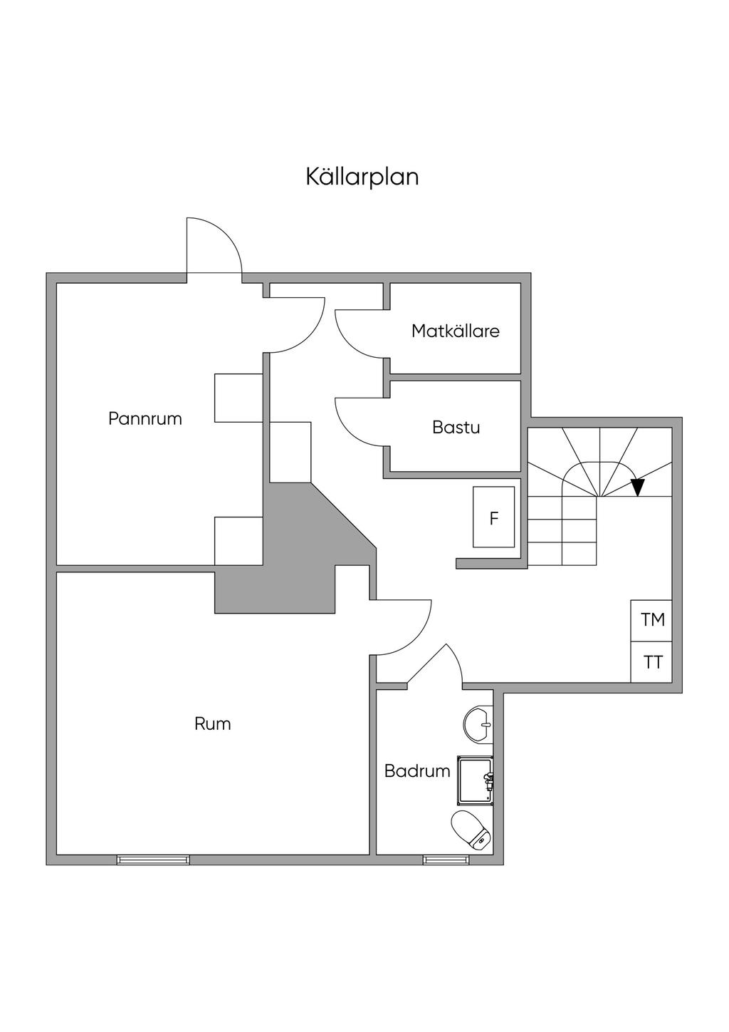 Planlösning, källarplan