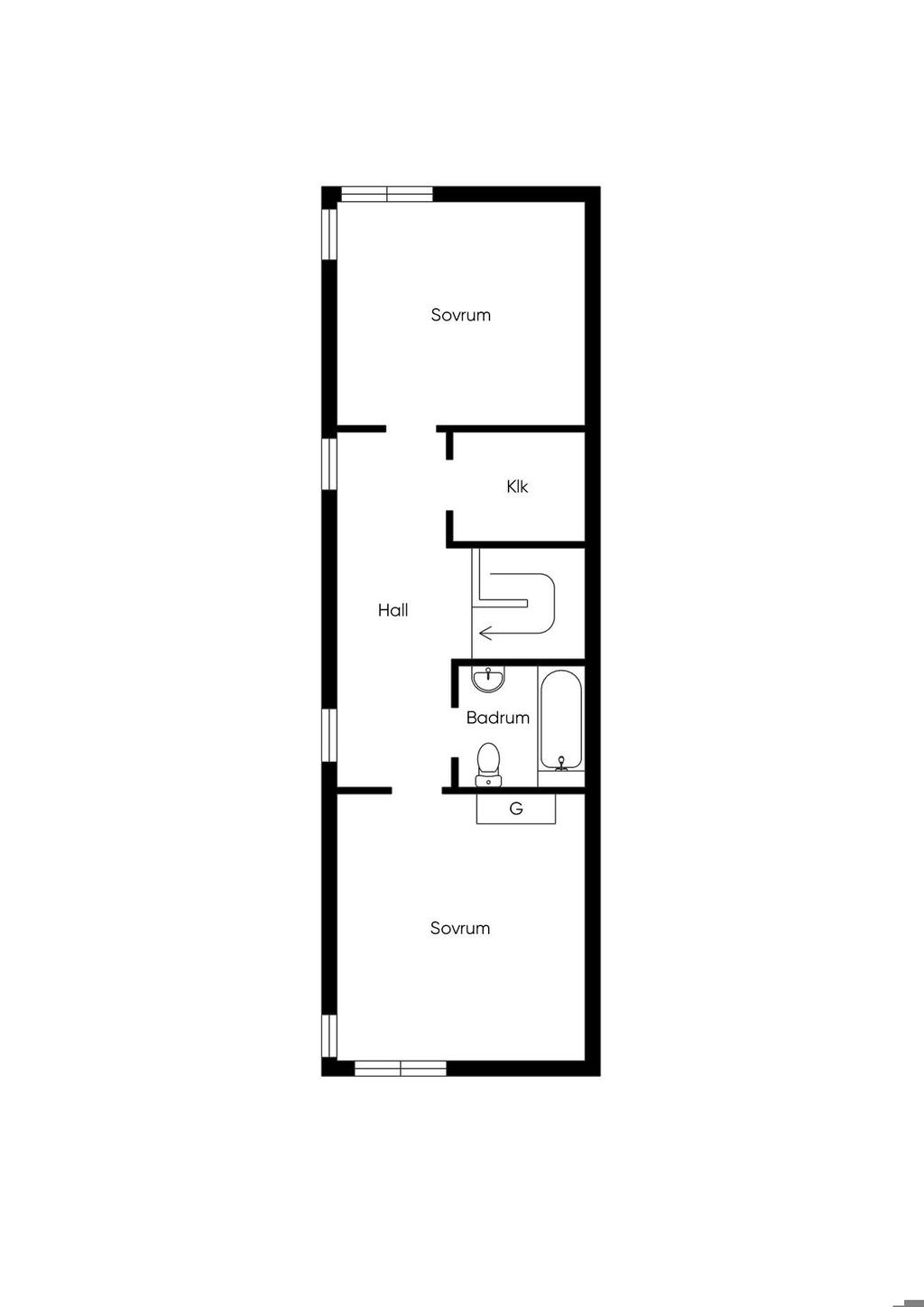 Planlösning övre plan