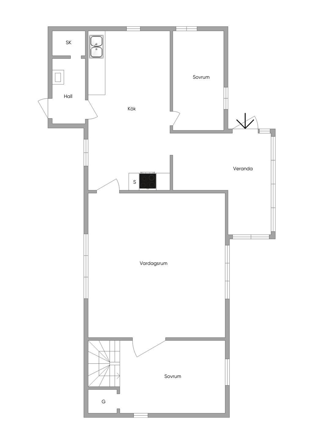 Planlösning boningshus