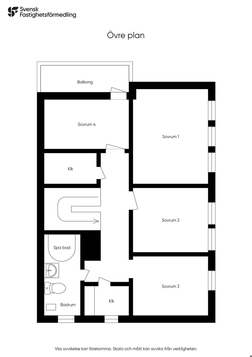 Planlösning övre plan