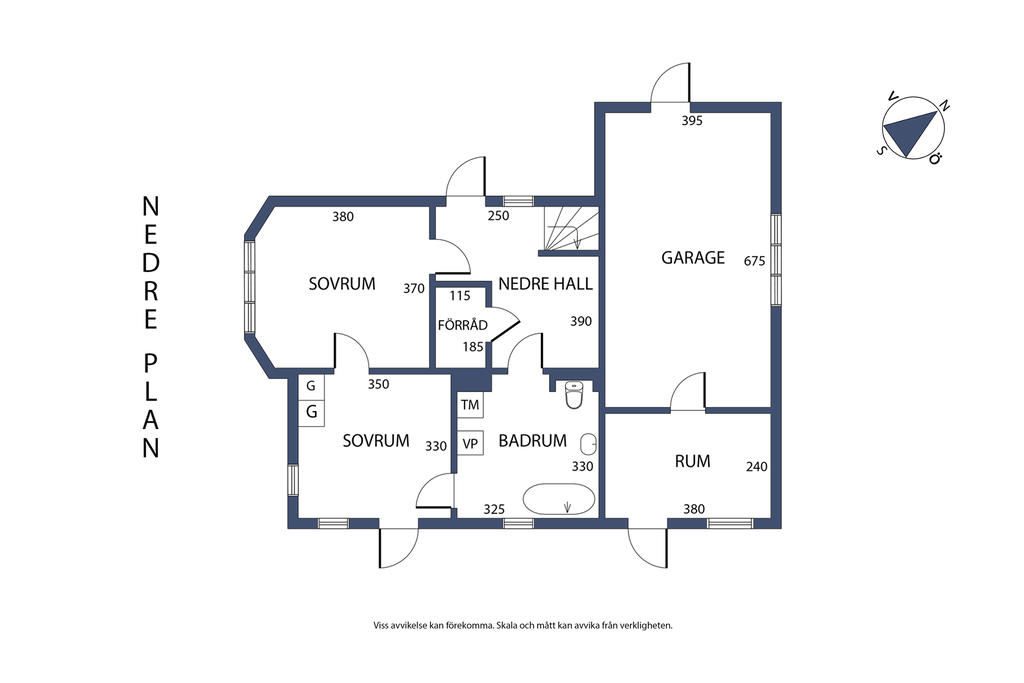 Planlösning, nedre plan