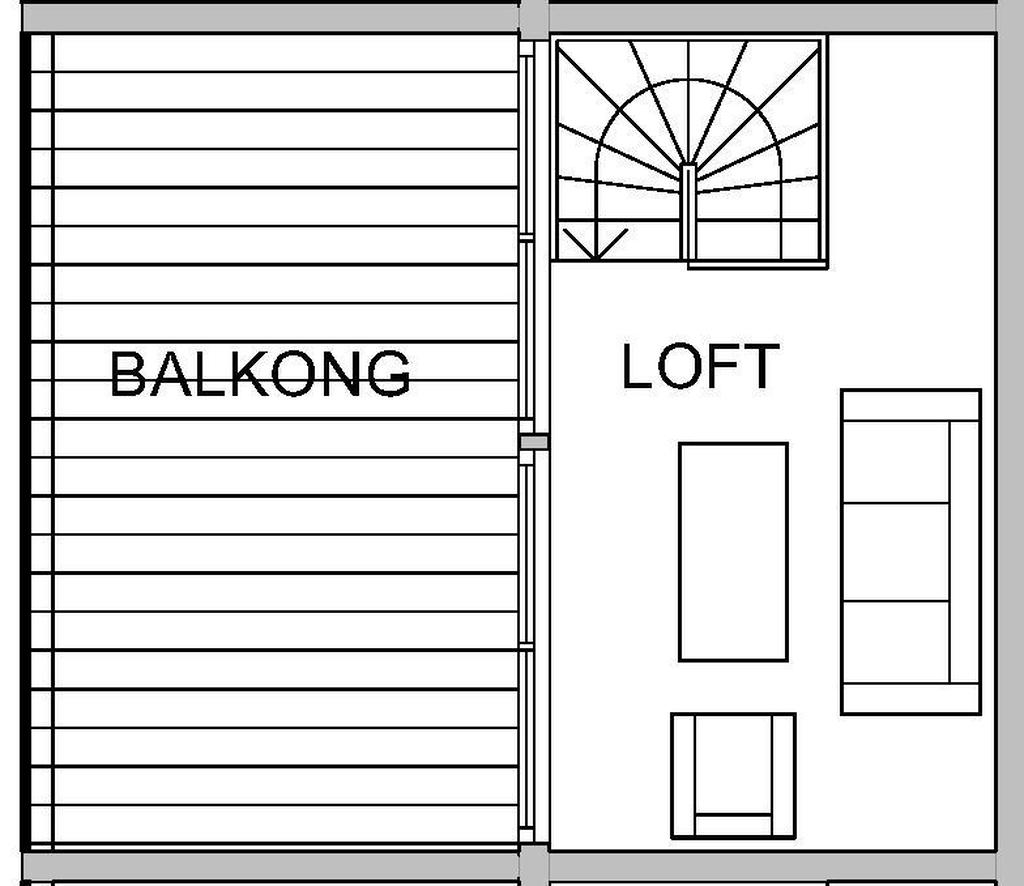 Planritning lgh 3, loftvåning