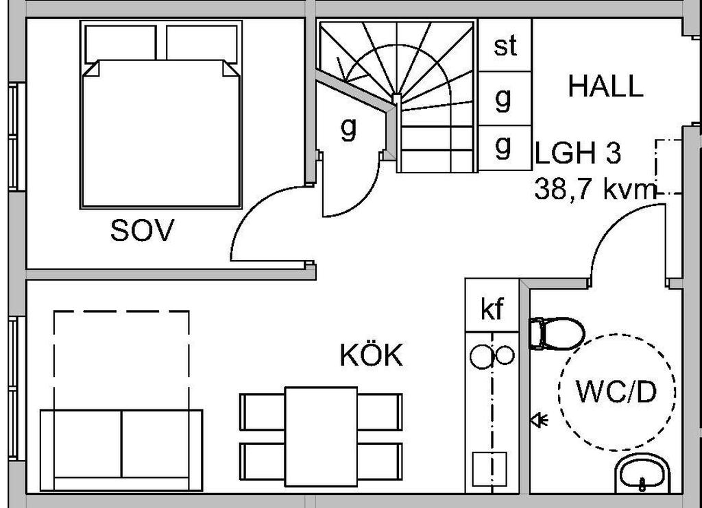 Planritning lgh 3, markplan