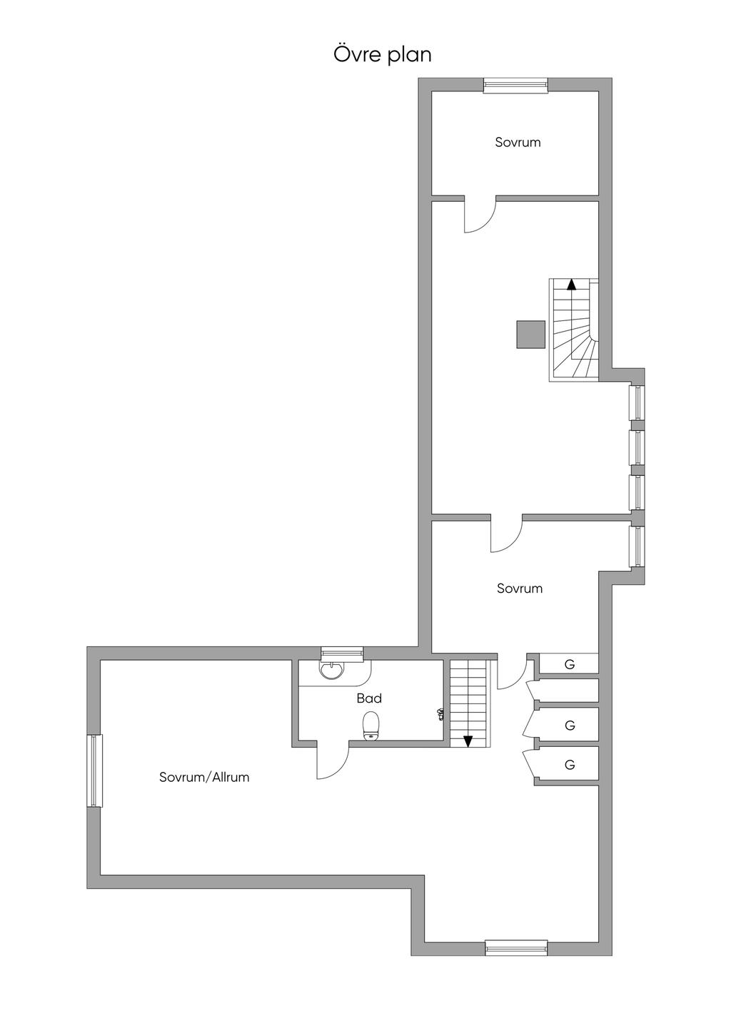 Övre plan 2D