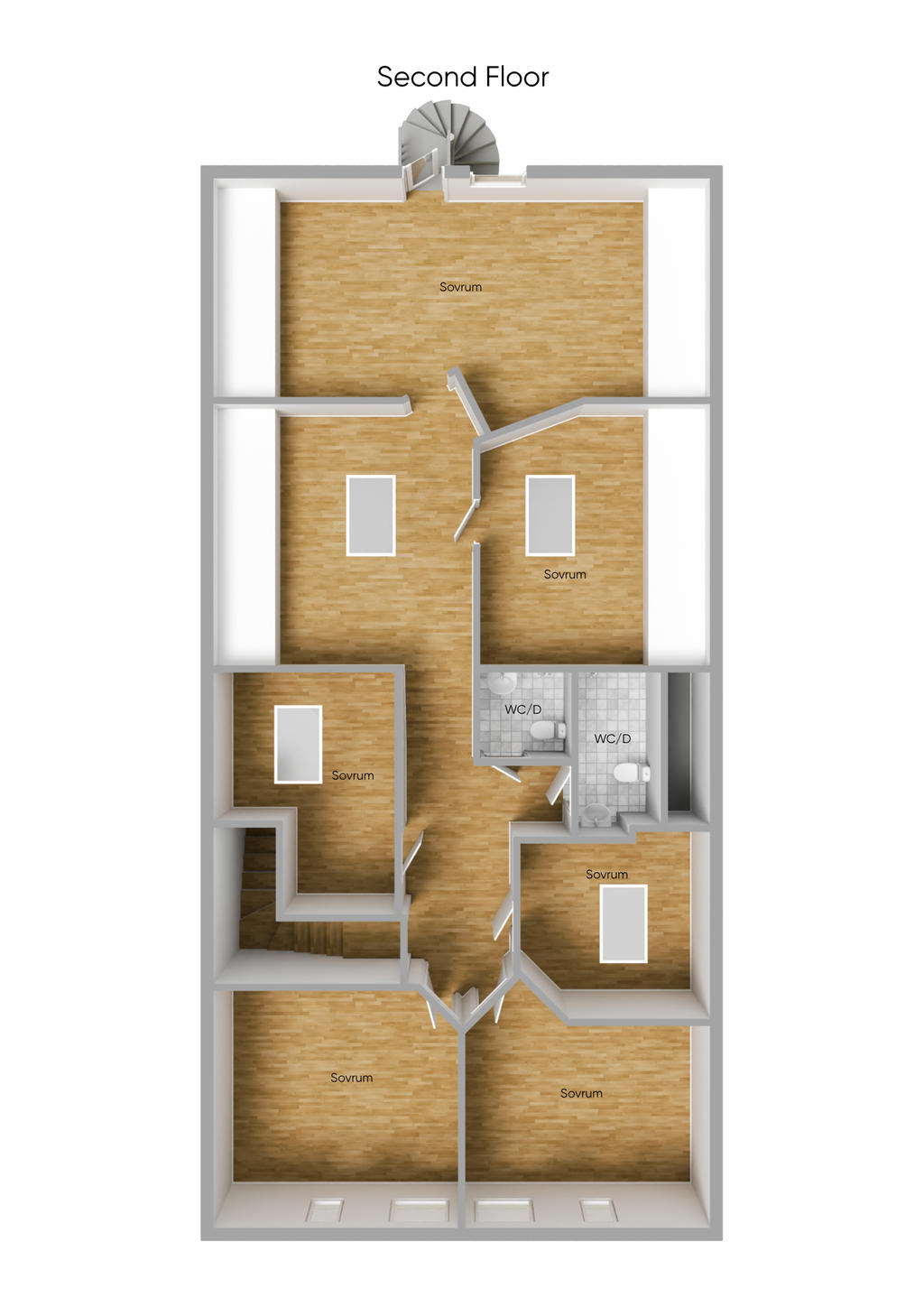 Övre plan.