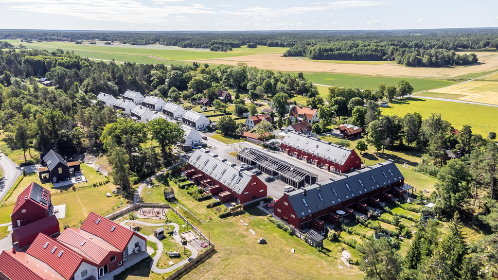 Drönarvy över området.