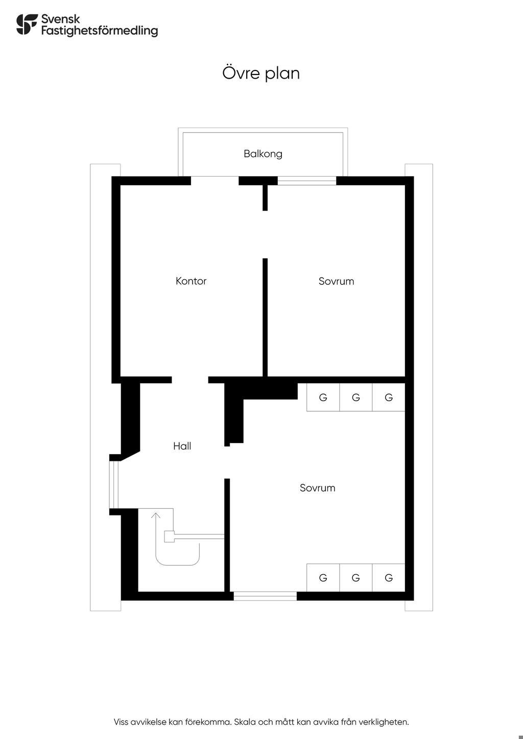 Planlösning övre plan