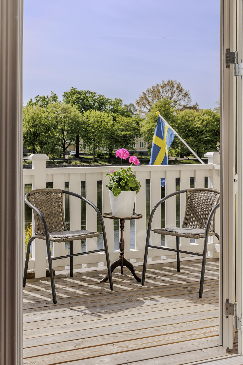 Utgång till balkong