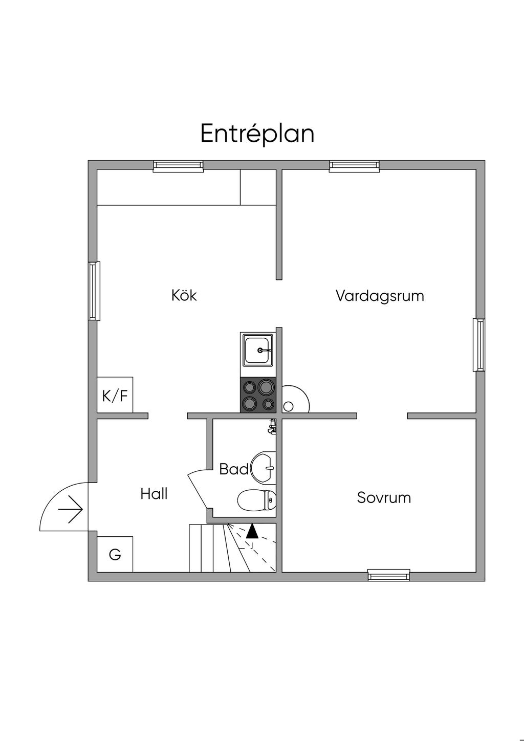 Planlösning entréplan