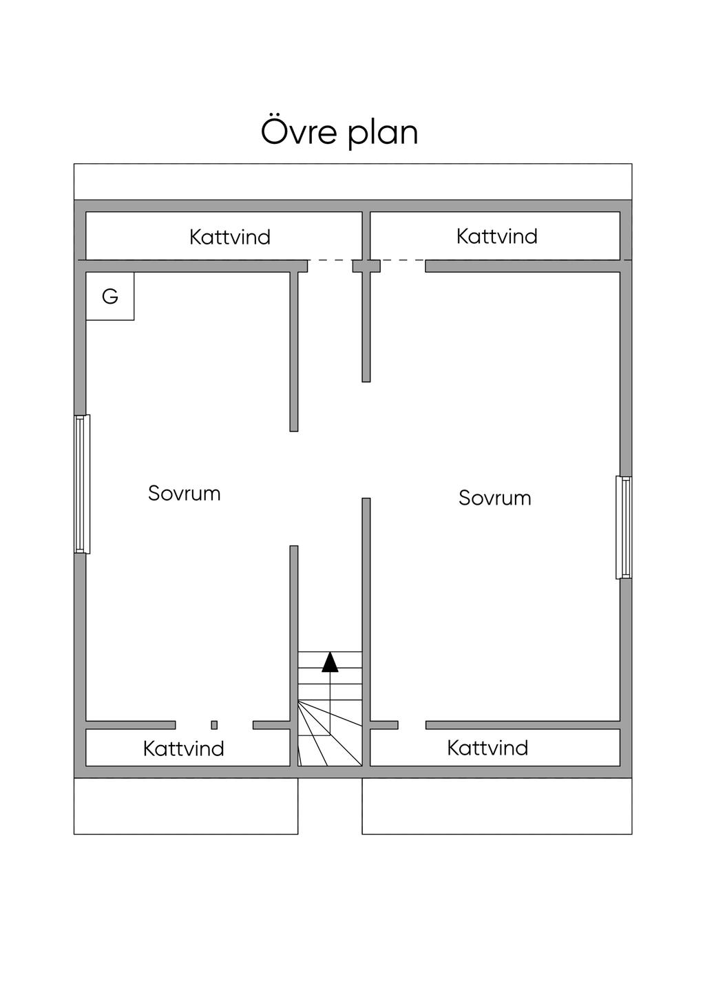 Planlösning övre plan