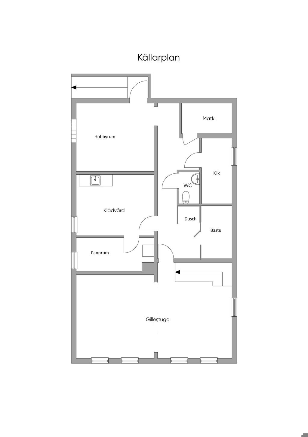 Planritning källarplan