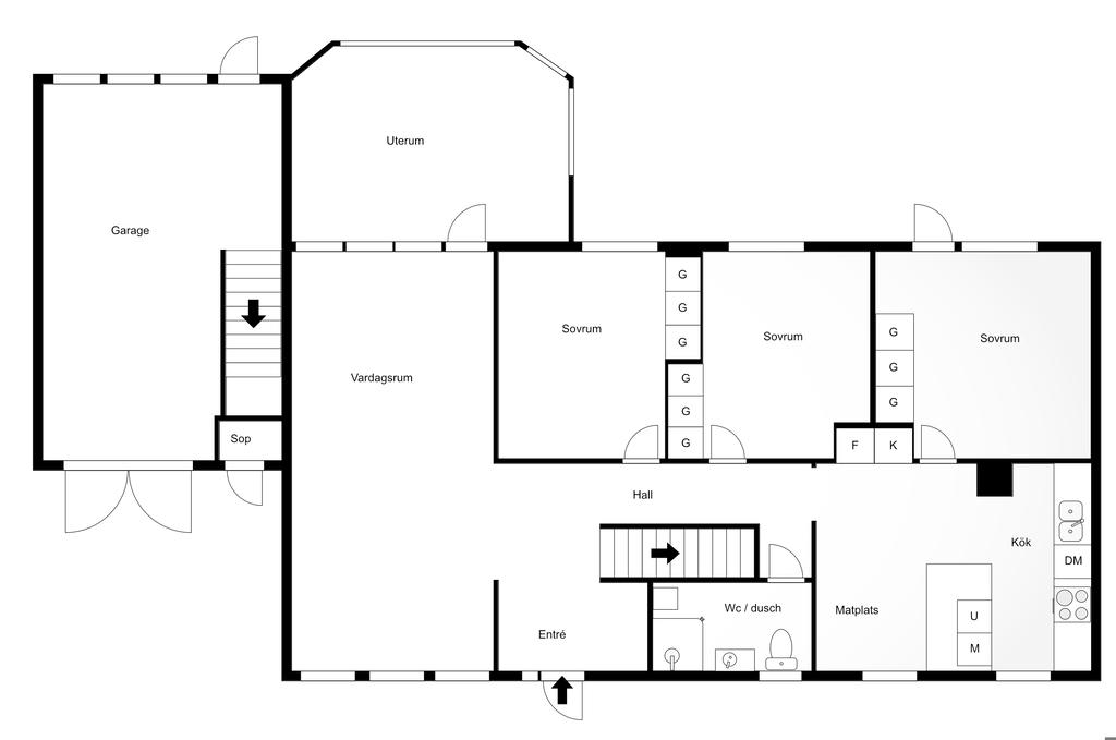 Entréplan planlösning