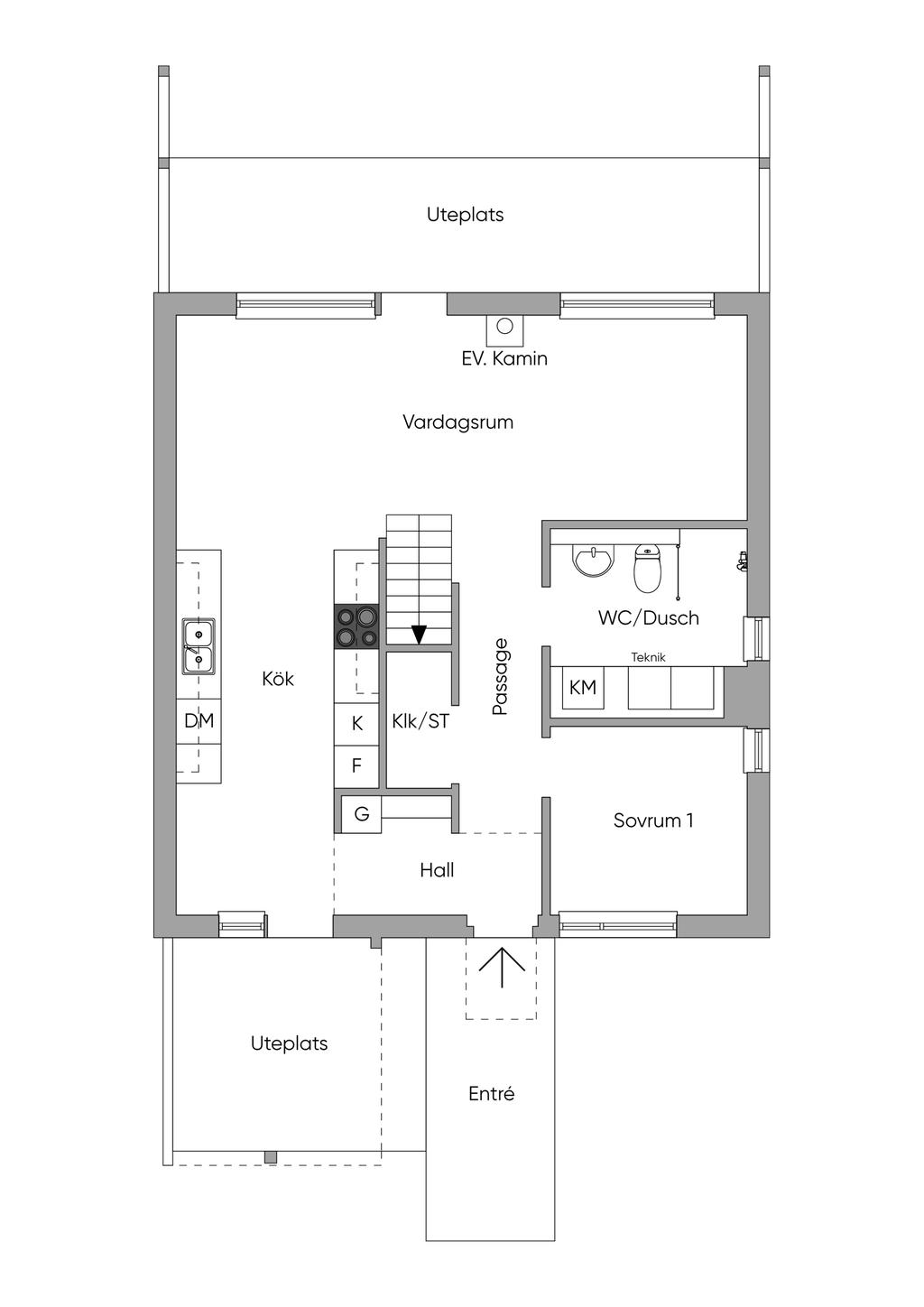 Planlösning entréplan