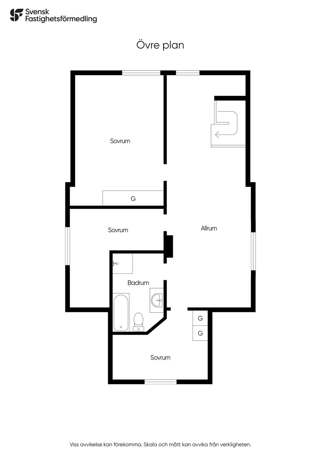 Planritning - Övre plan