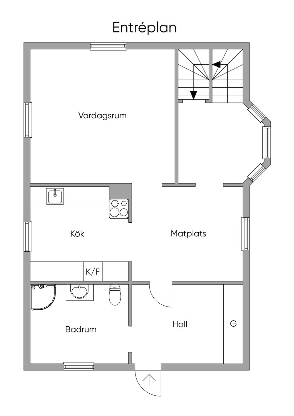 Planlösning entréplan