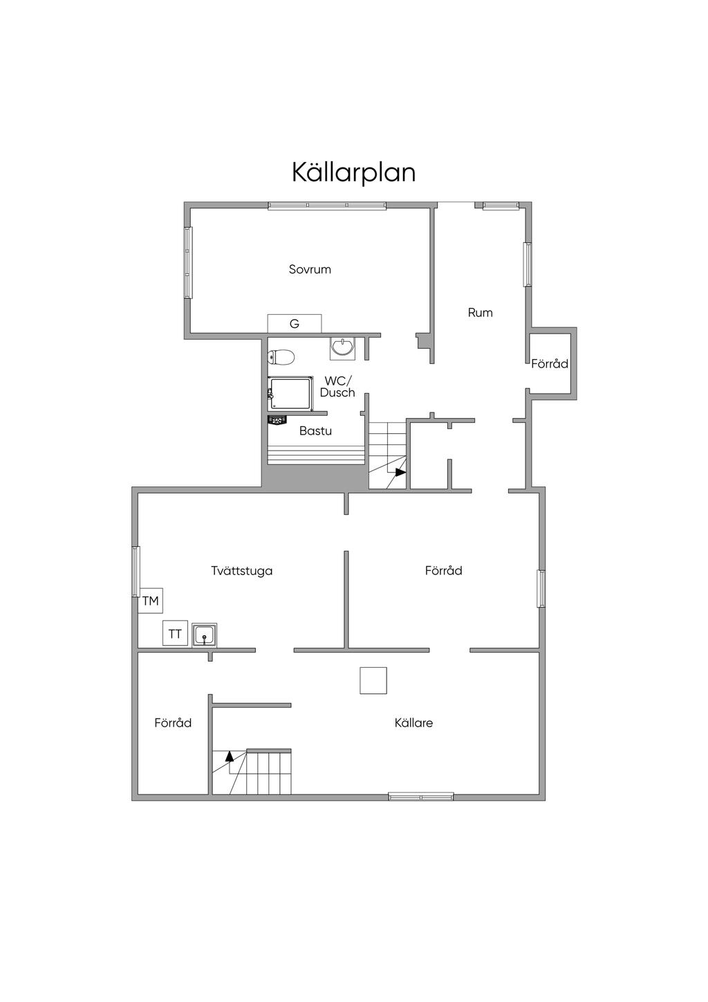 Planlösning källarplan