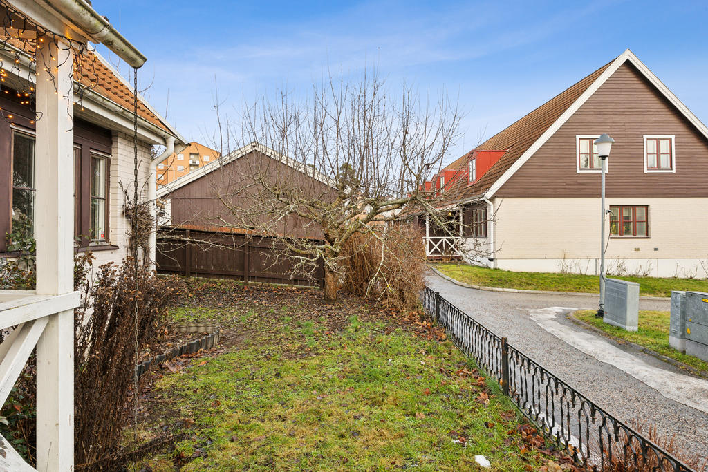 Trädgård på framsida