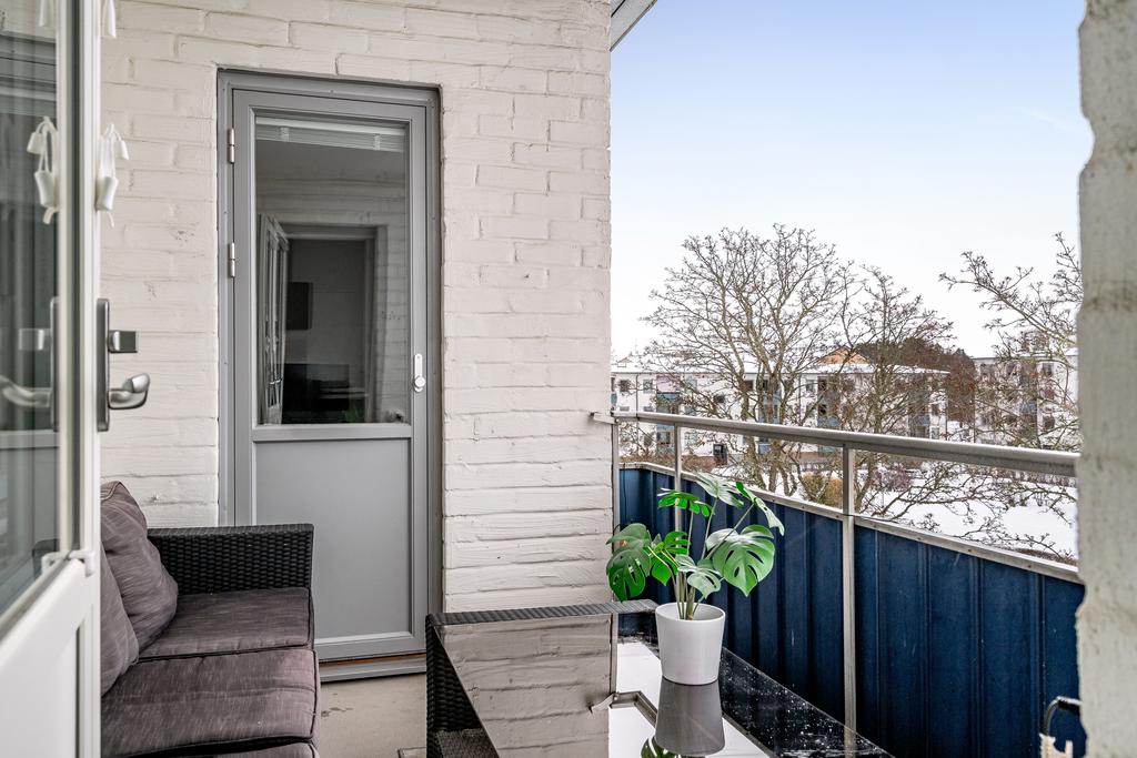 Access till balkong från såväl sovrum som kök