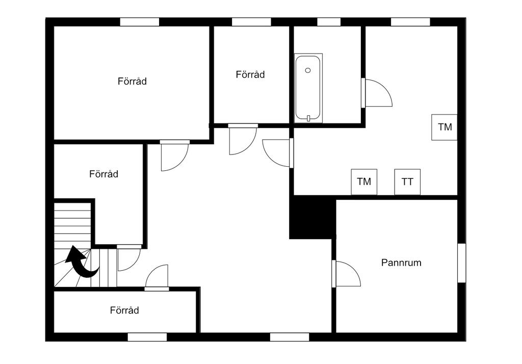 Planlösning. Åsgatan 4 - Källare