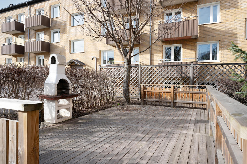 Gemensam uteplats på föreningens innergård