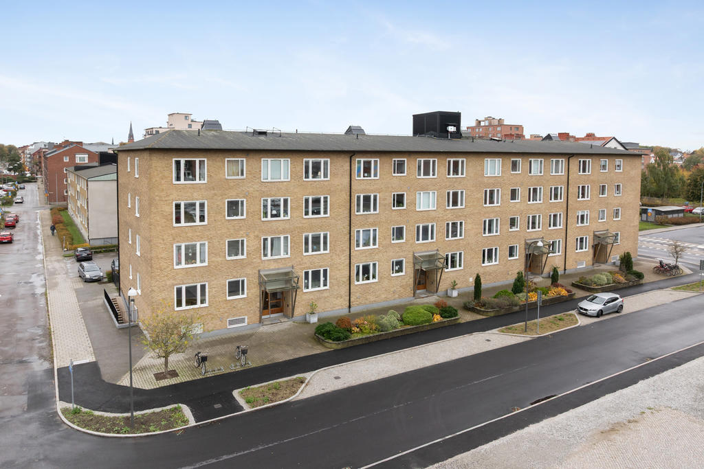 Gavellägenhet, högst upp i byggnaden