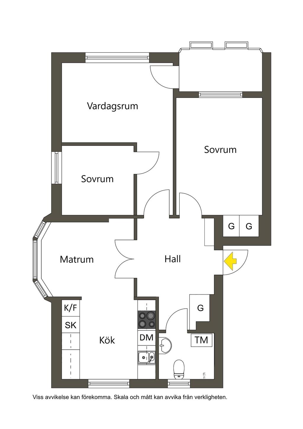 Möjlig alternativ planlösning