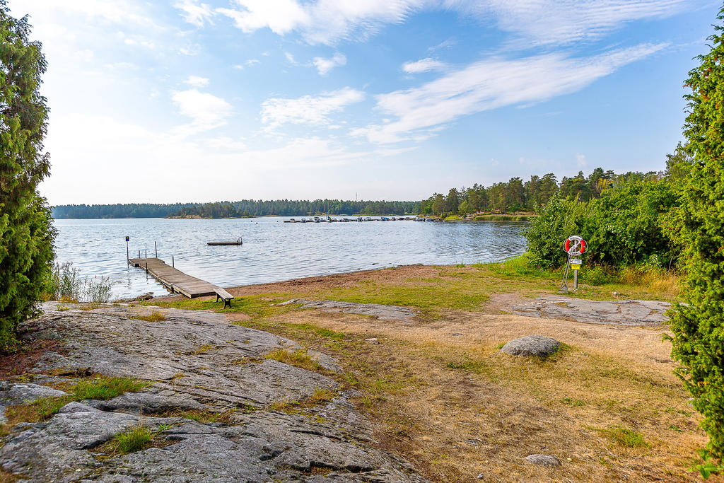 Gemensam badplats i området