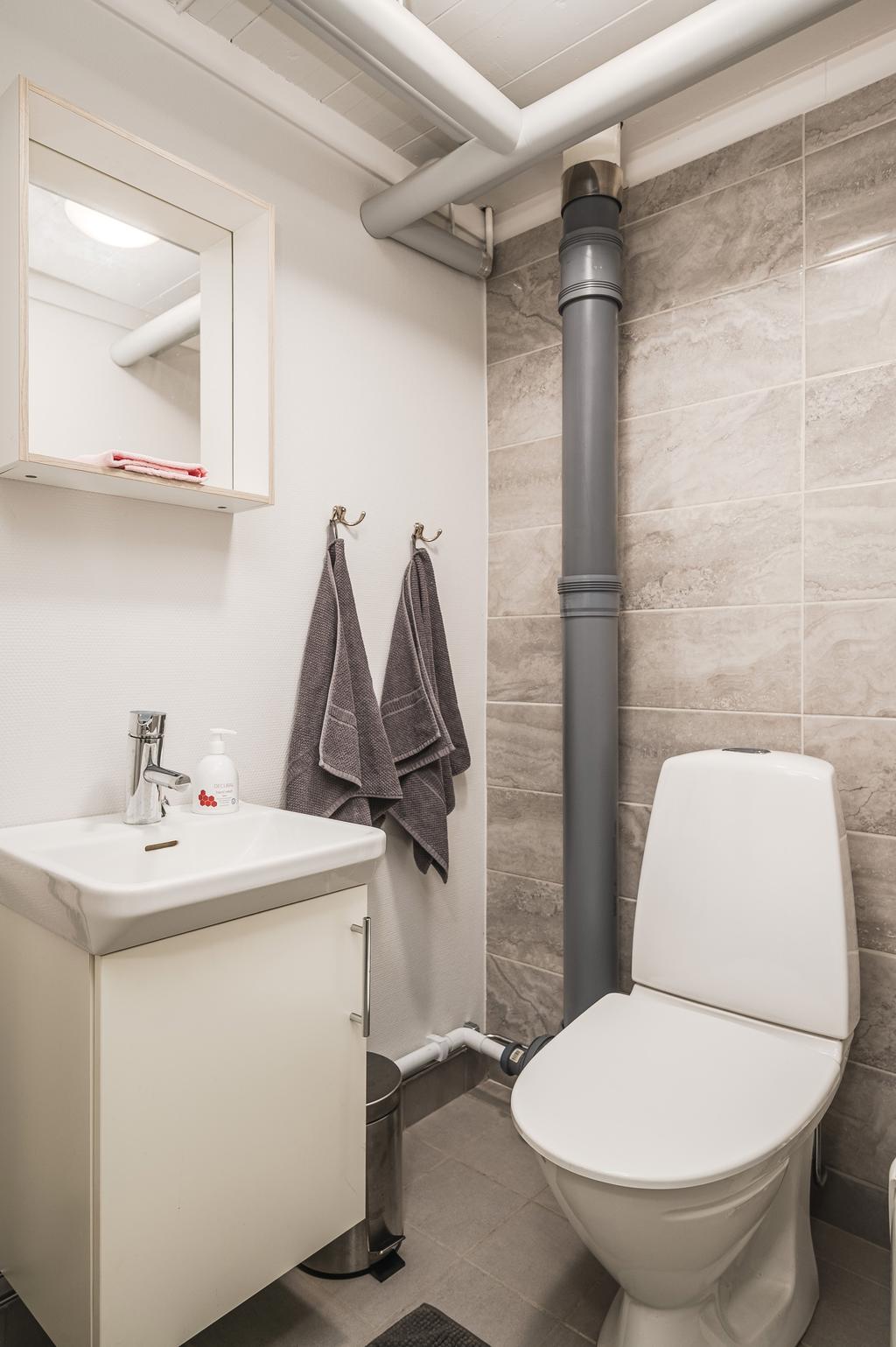 Renoverad WC i källaren
