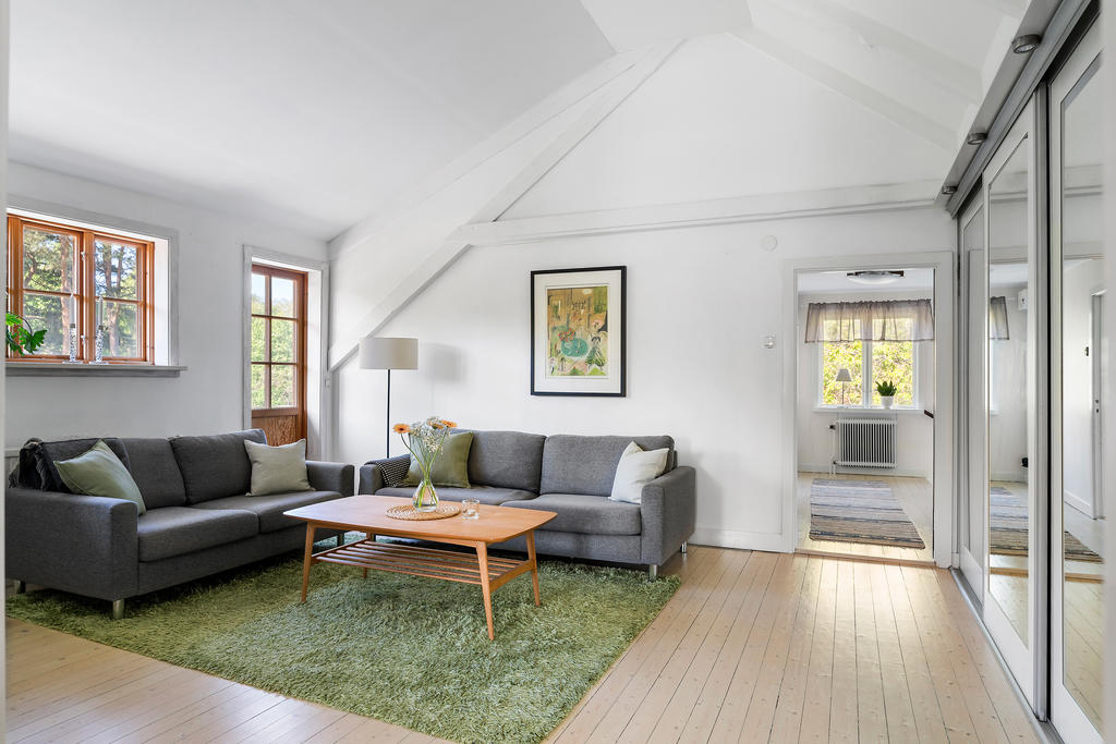 Härligt allrum med tak i nock 