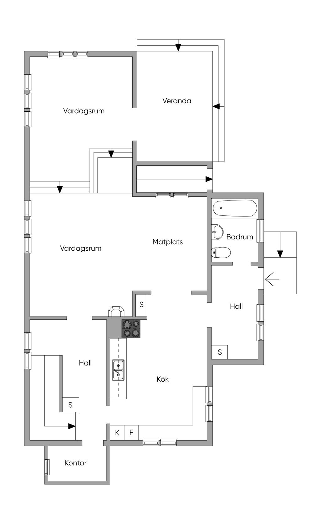 Planlösning entréplan 