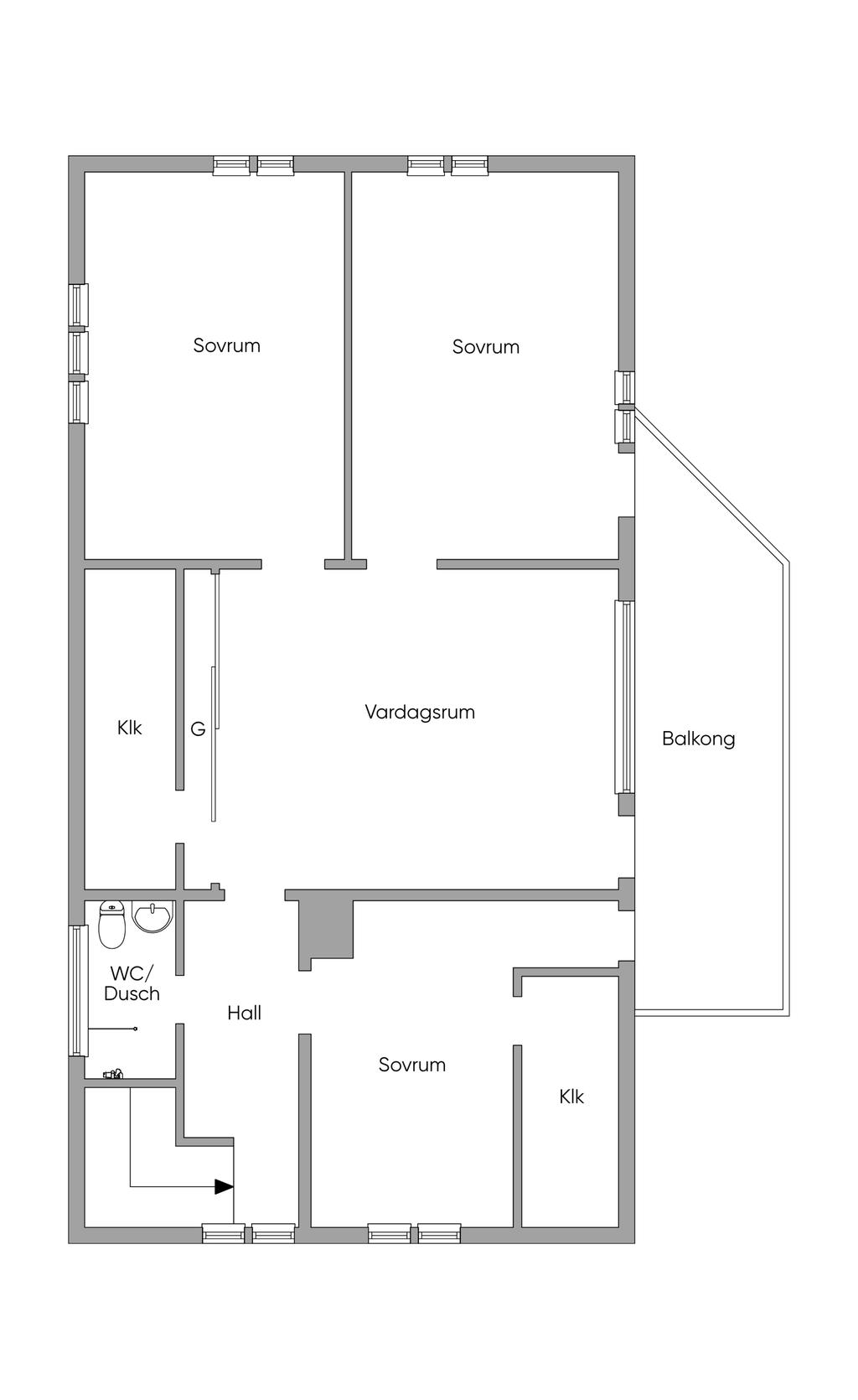 Planlösning övre plan 