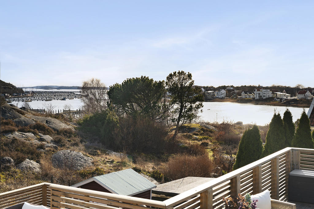 Härlig vy från terrassen.