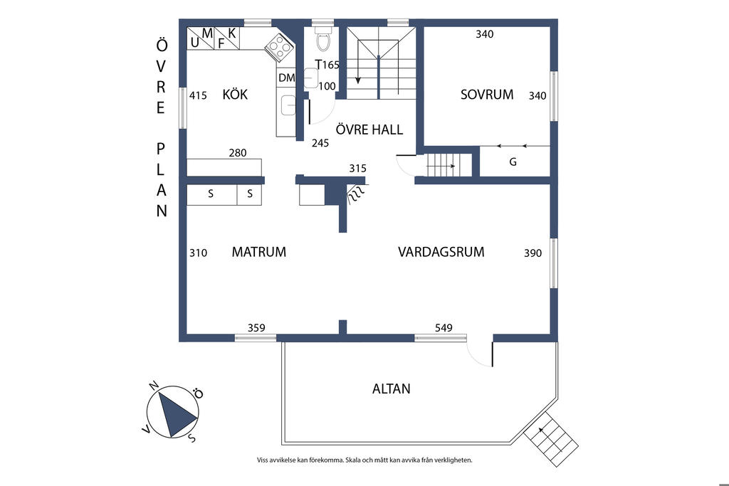 Planlösning Övre Plan