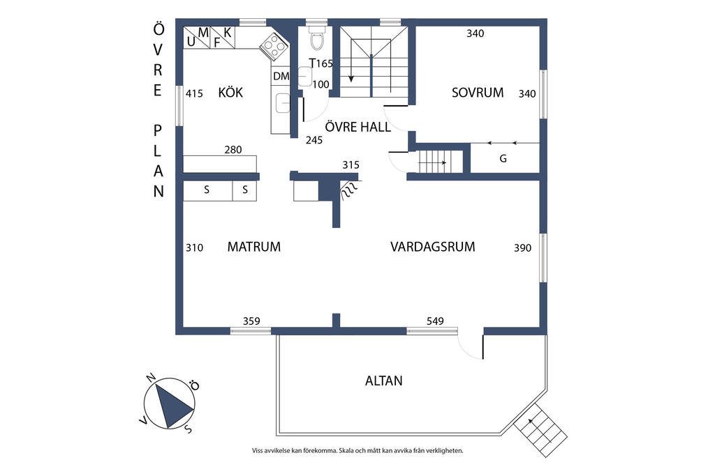 Planlösning Övre Plan