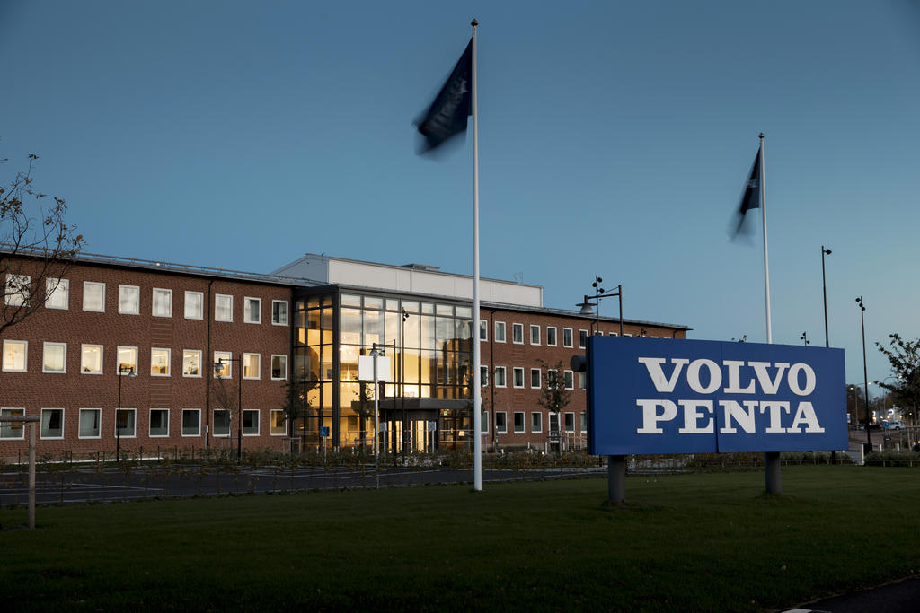Du kan cykla till Volvo Penta på ca 3 minuter. 