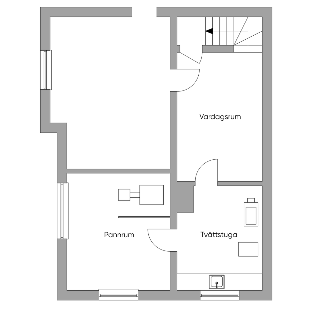 Planlösning, källarplan
