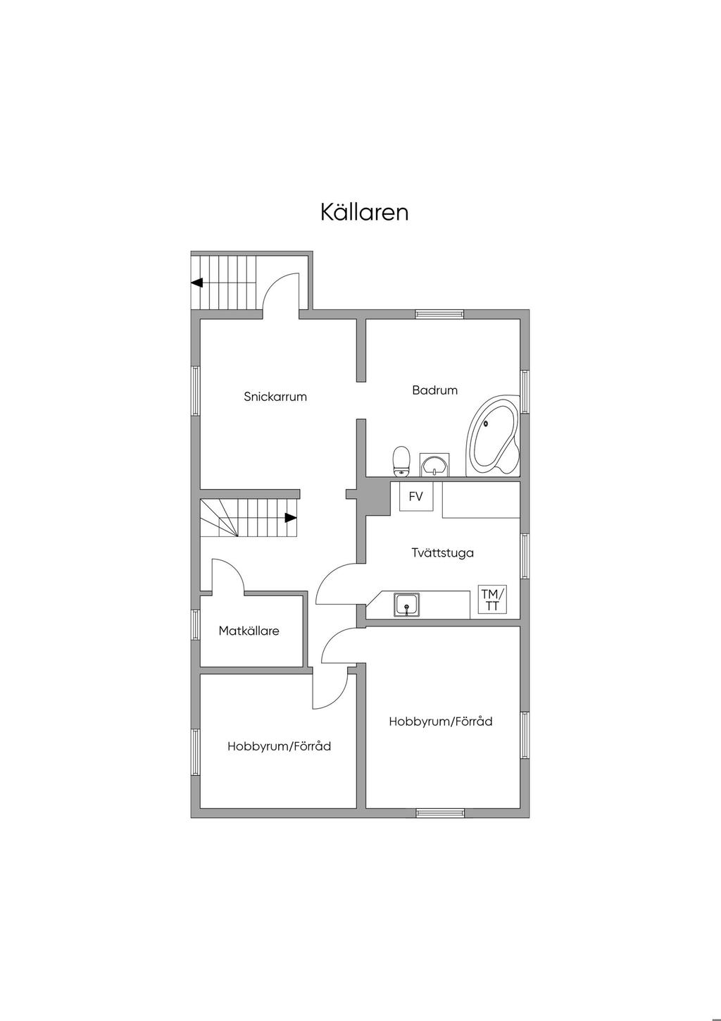 Planlösning källarplan 