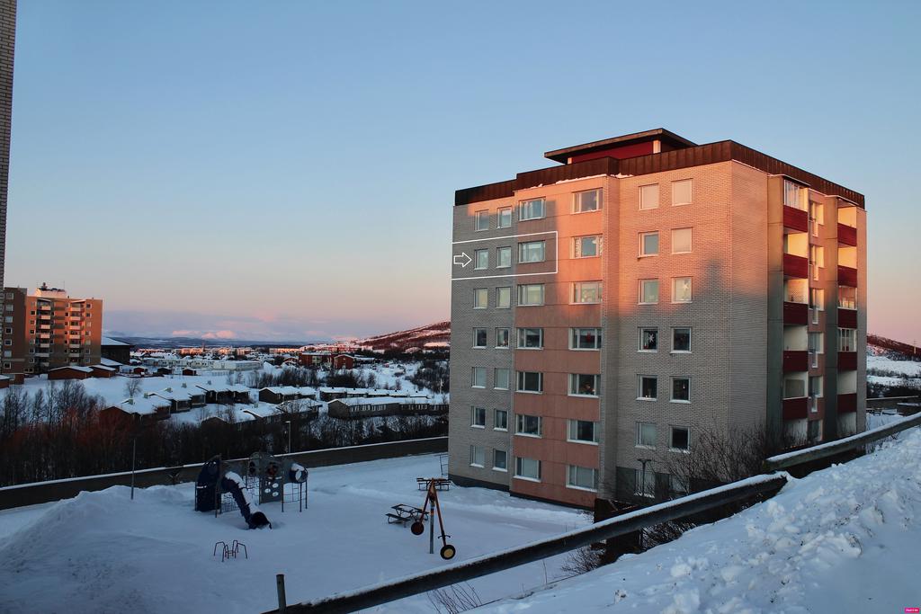 Huset utvändigt (Lgh. är markerad) 