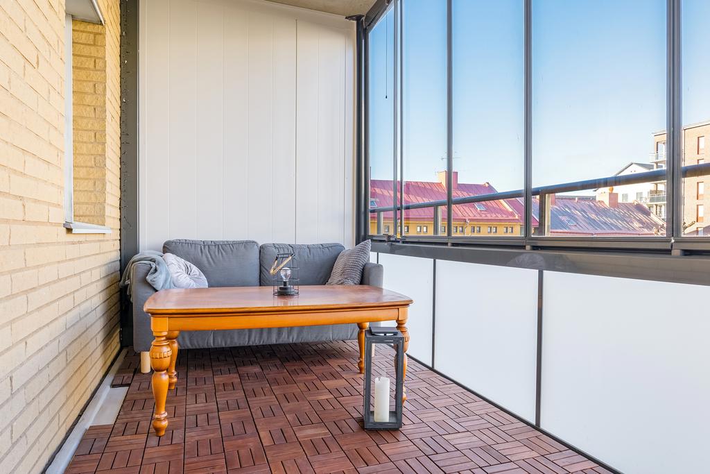 Inglasad balkong om 8,5kvm