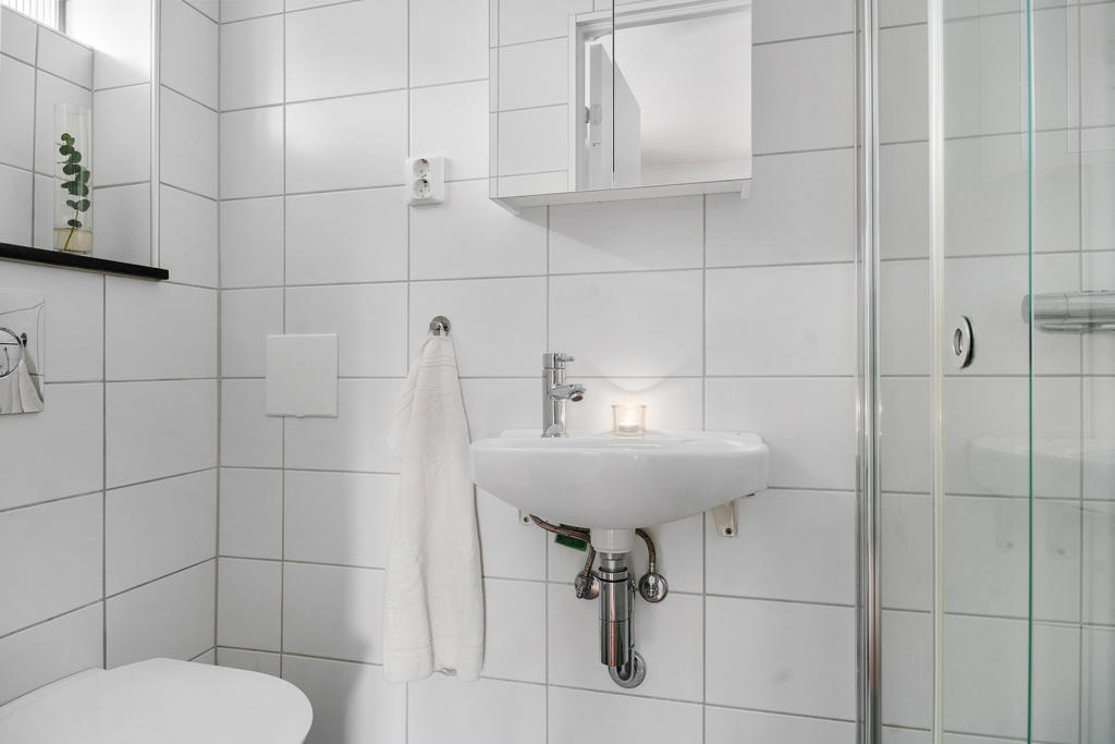 Badrum med duschhörn