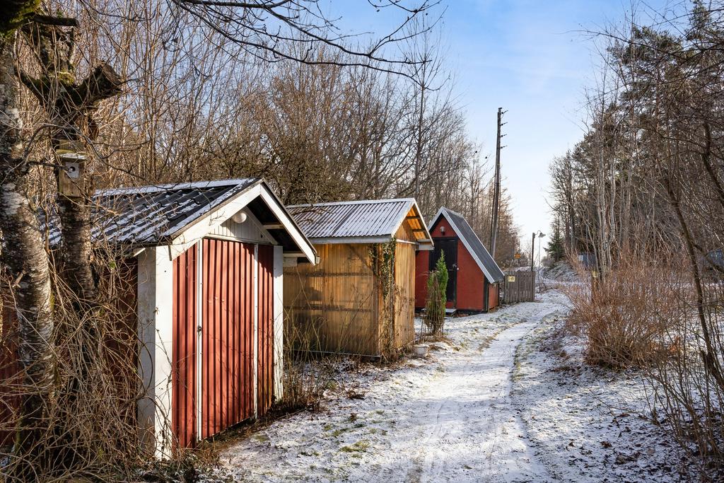 Förråd, växthus och hönshus